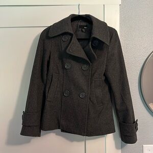 H&M women’s peacoat, grey, size 4